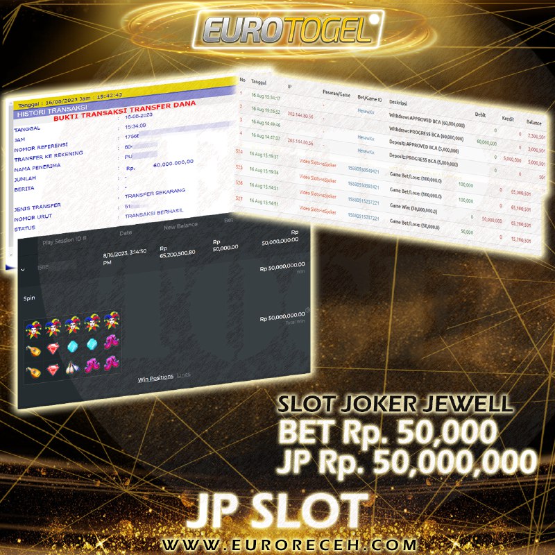 Jackpot Slot Pragmatic#1 16-Aug-2023 Member Eurotogel