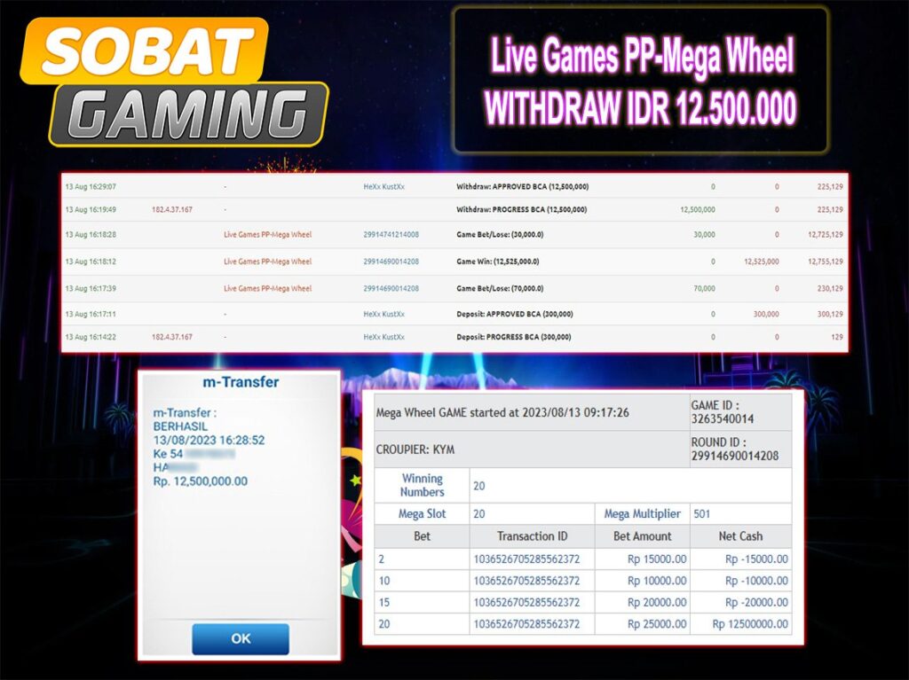 Jackpot Casino Pragmatic 13-Aug-2023 Member Sobatgaming