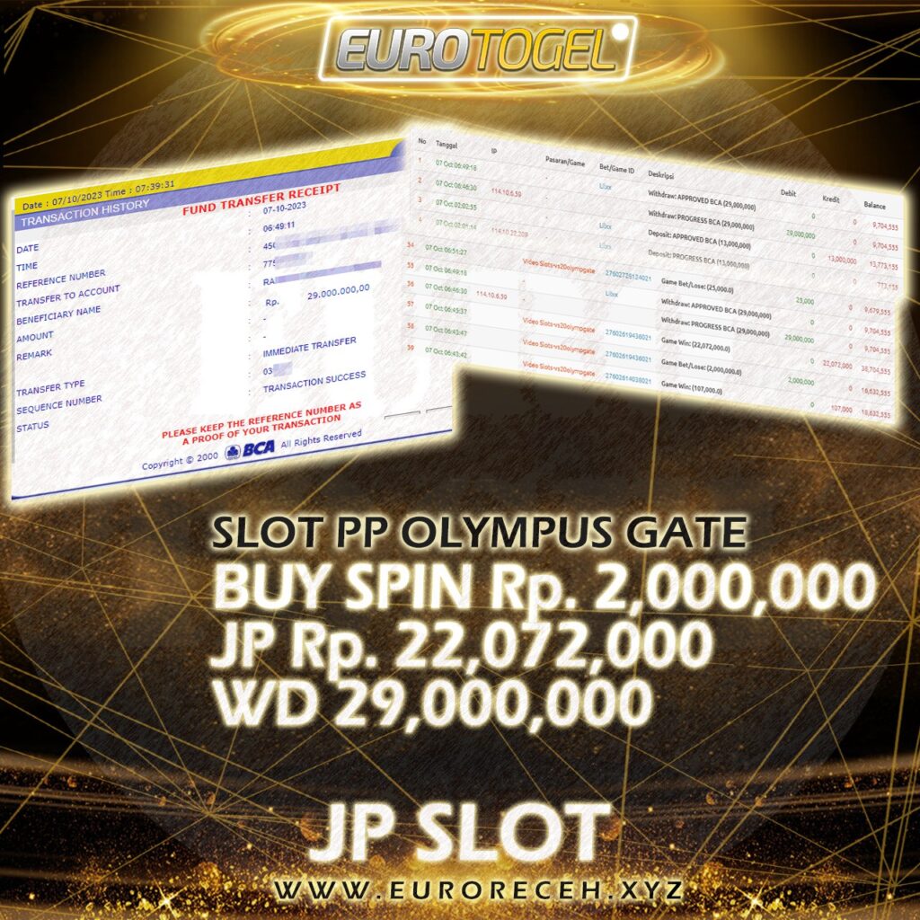 Jackpot Slot Pragmatic 07-Oct-2023 Member Eurotogel