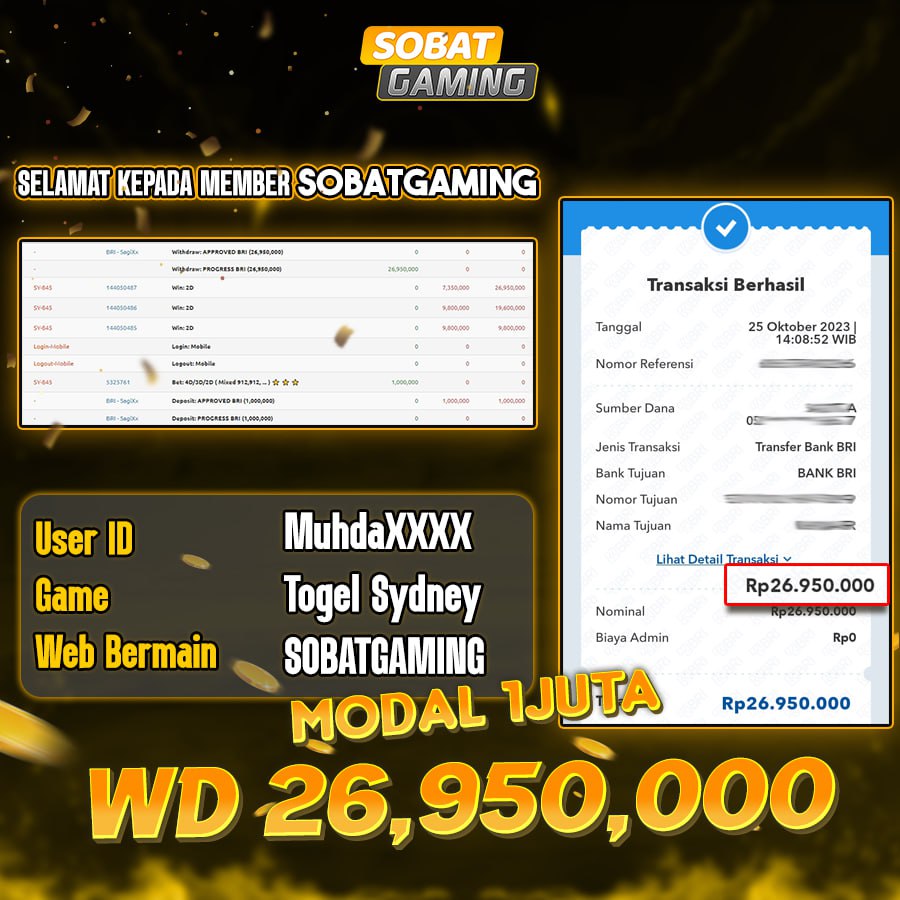 Jackpot Togel Sydney 25-Oct-2023 Member Sobatgaming