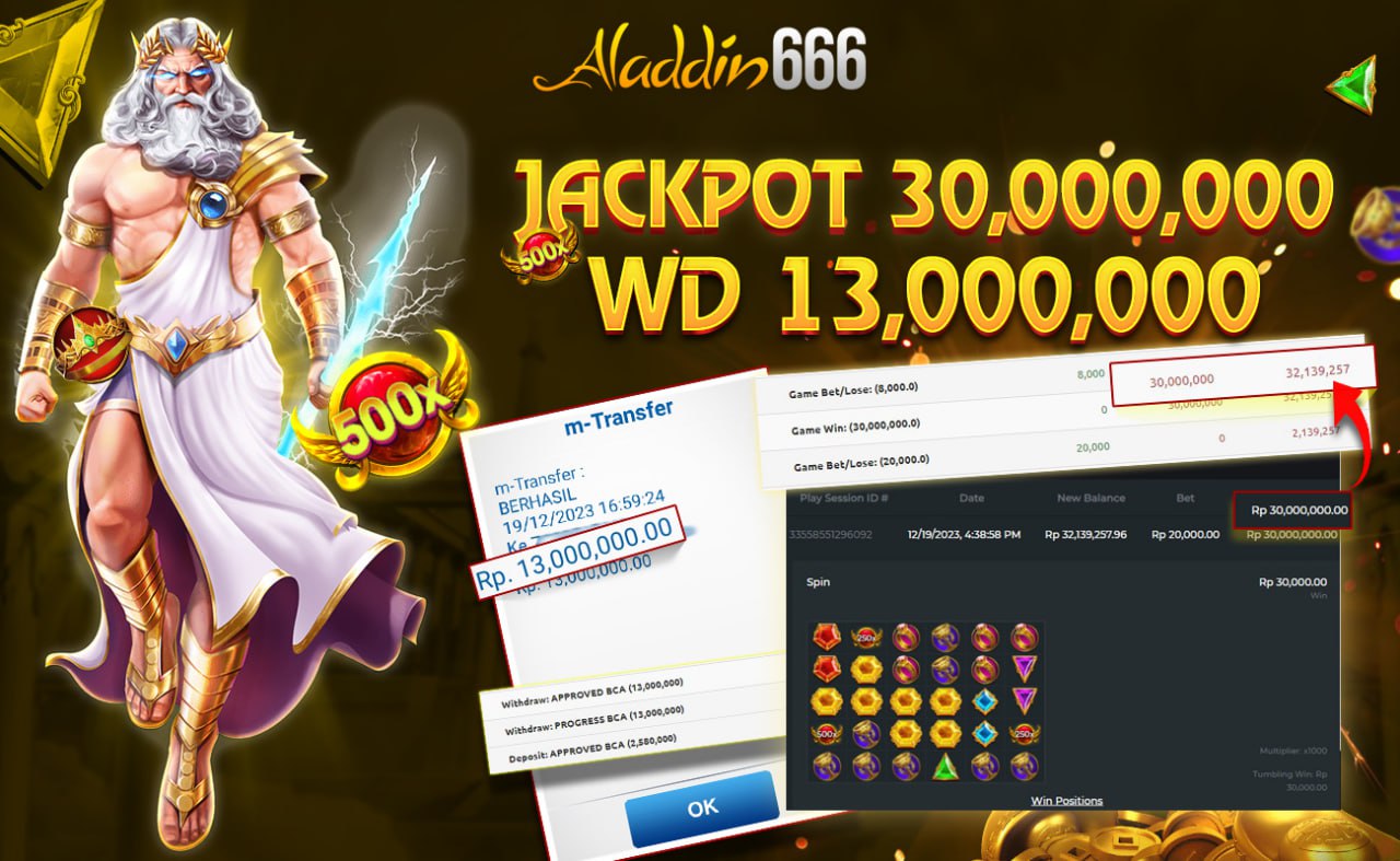 Jackpot#2 Slot Pragmatic 19-Des-2023 Member Aladdin666