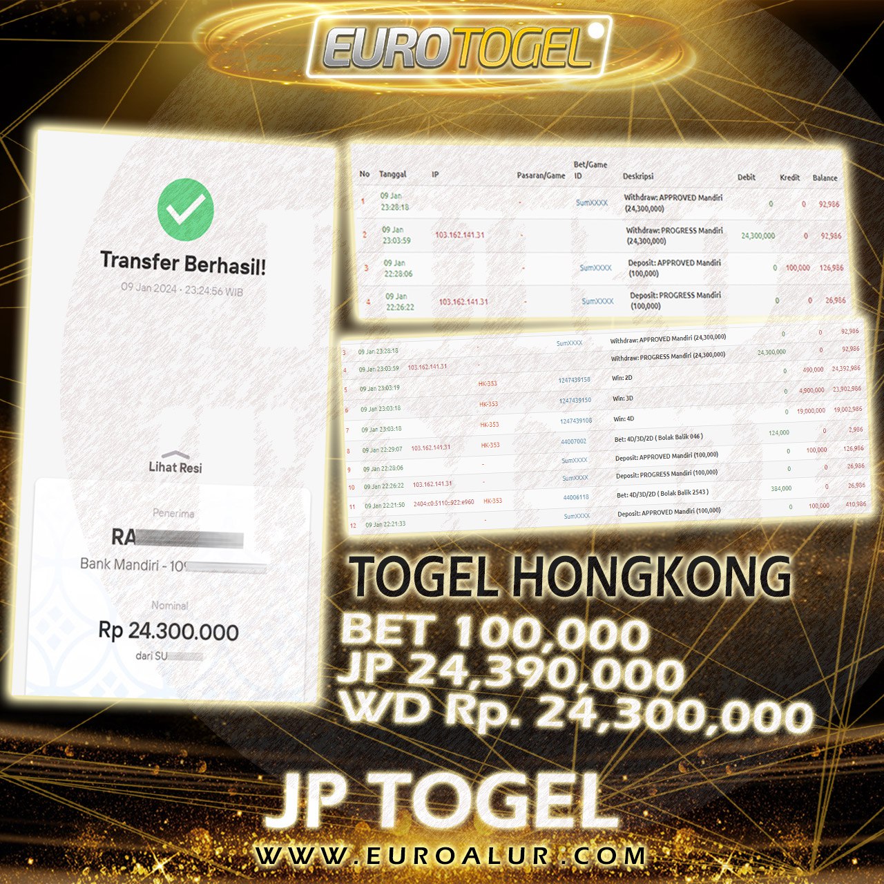 Jackpot Togel Hongkong 09-Jan-2024 Member Eurotogel