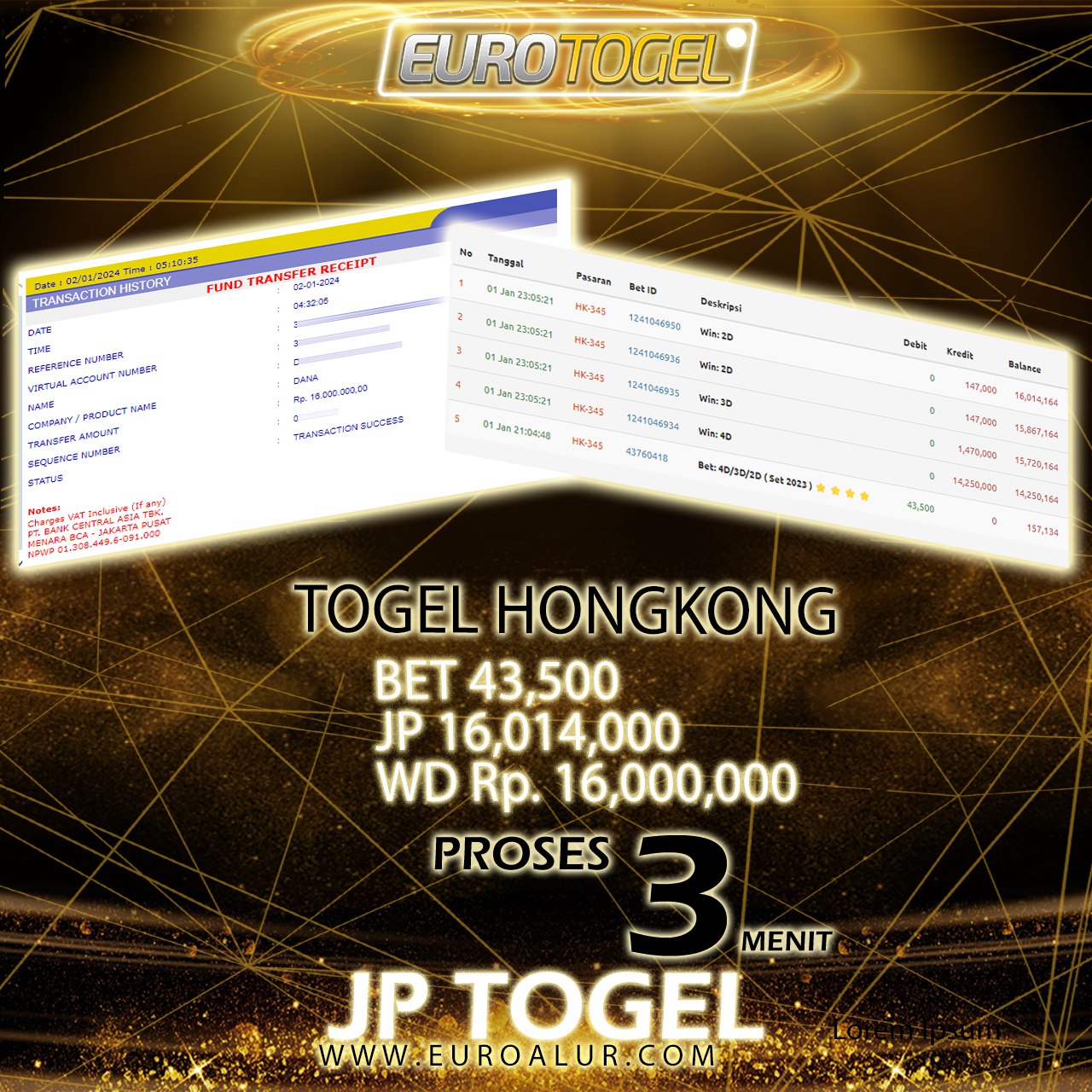 Jackpot#2 Togel Hongkong 01-Jan-2024 Member Eurotogel
