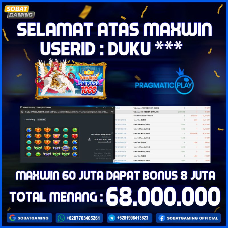 Jackpot Slot Pragmatic 01-Oktober-2024 Member Sobatgaming